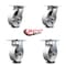 Service Caster 6 Inch Semi Steel Caster Set with Roller Bearings 2 Swivel 2 Rigid SCC SCC-35S620-SSR-2-R-2 - alternate 2